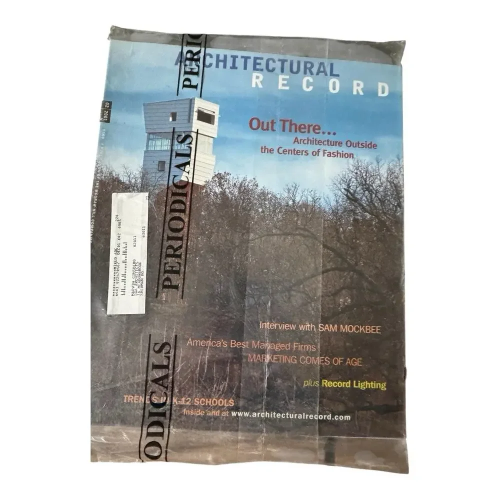 Architectural Record Magazine Lot 2000 2001 Richard Meier Sam Mockbee Sealed New